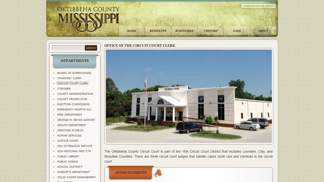 Office of the Circuit Court Clerk | Oktibbeha County, Mississippi