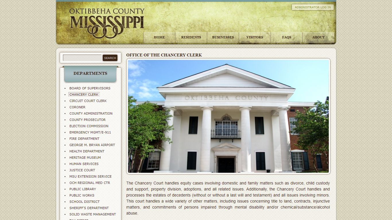 Office of the Chancery Clerk | Oktibbeha County, Mississippi