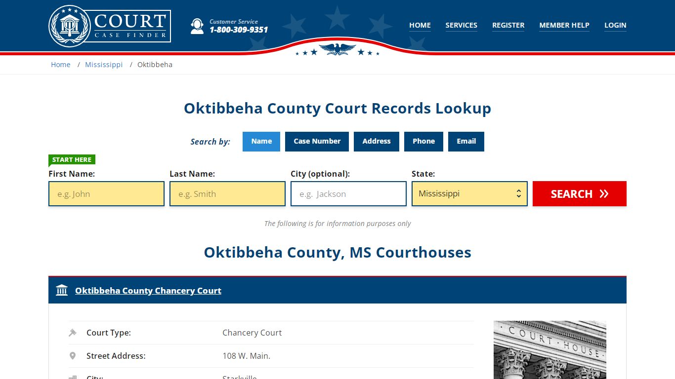 Oktibbeha County Court Records | MS Case Lookup